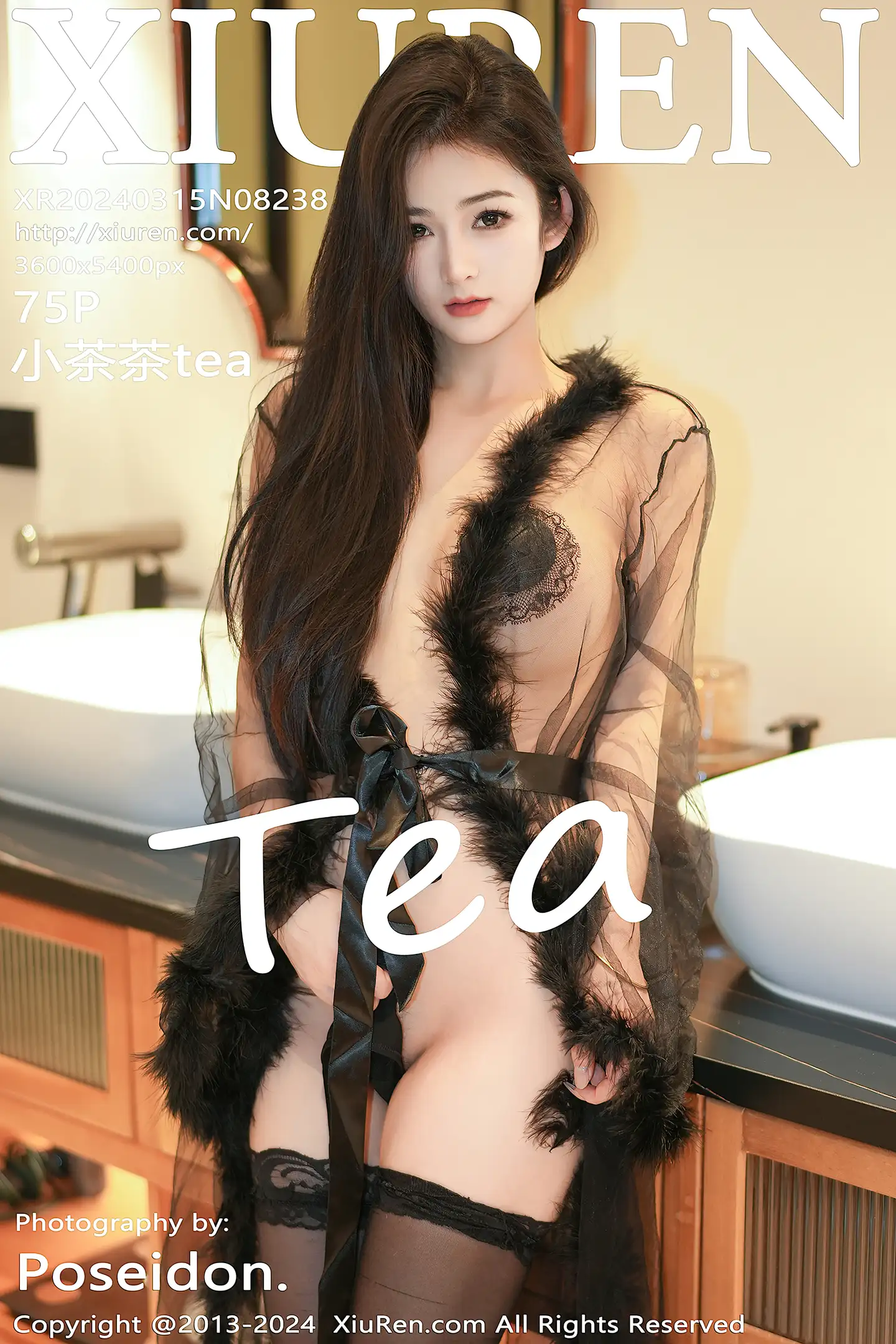 [XiuRen秀人网]No.8238_模特小茶茶tea性感黑色薄纱情趣服饰配黑丝袜秀惹火身材诱惑写真75P-秀人网 - XiuRen.Space